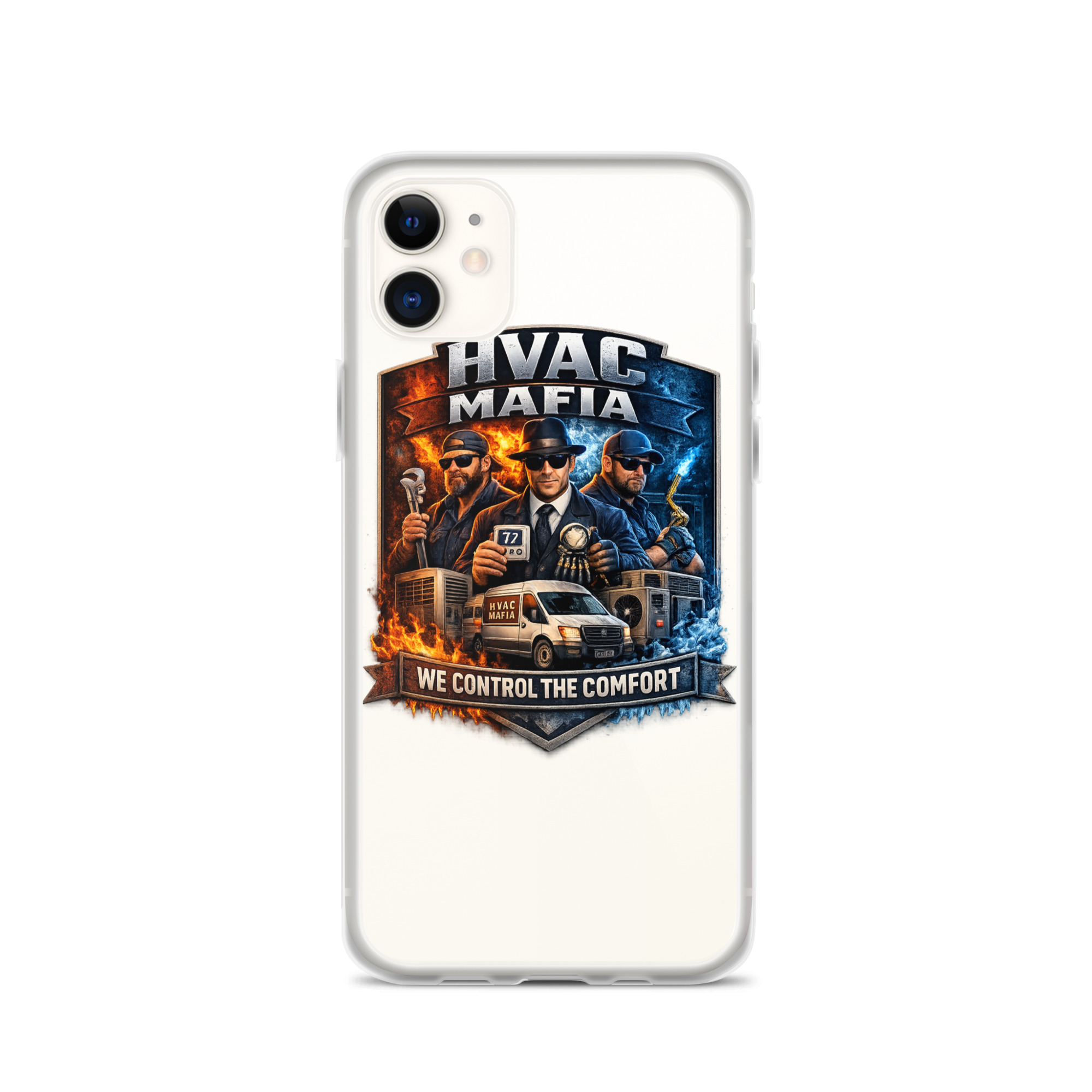 HVAC Mafia Clear Phone Case - Image 2