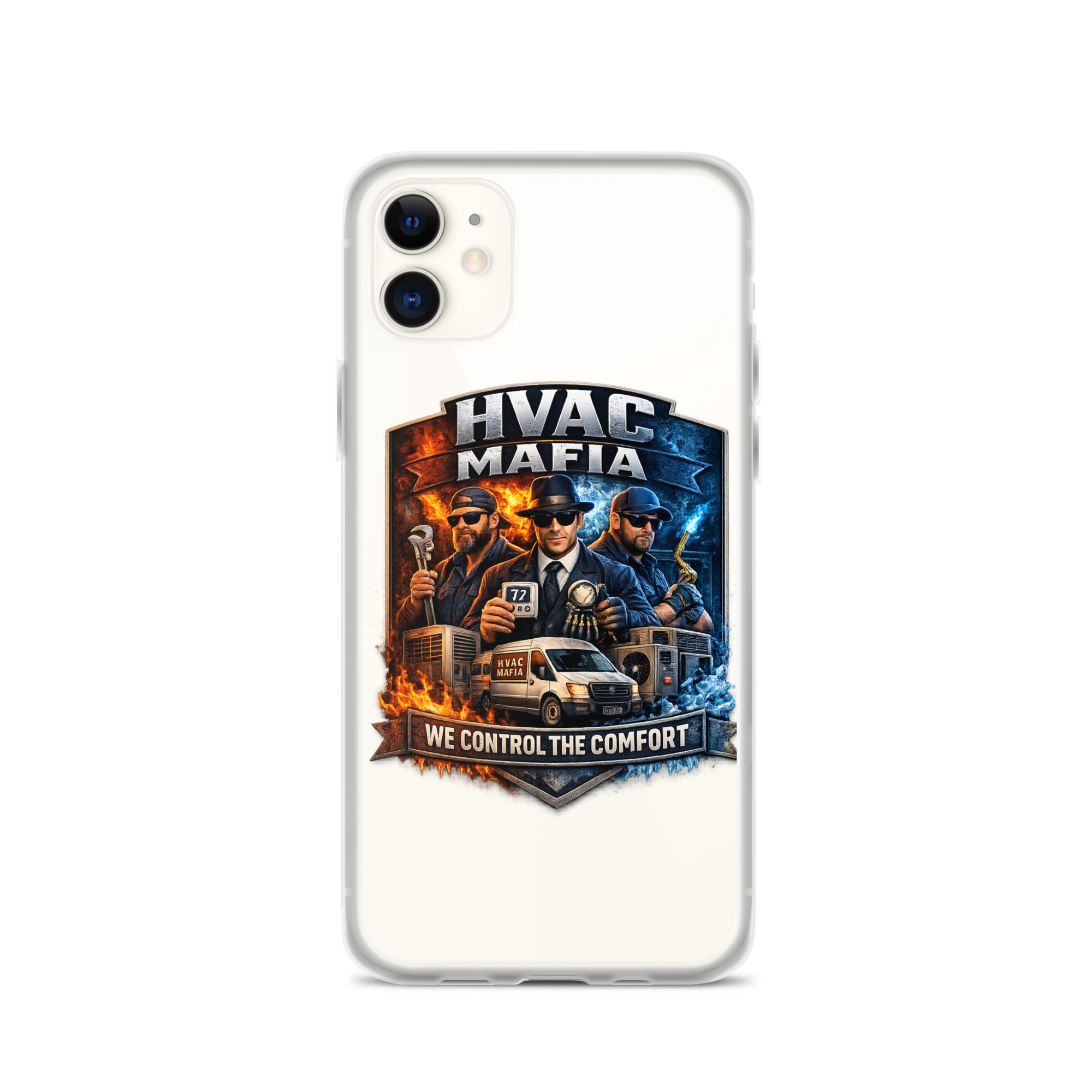 HVAC Mafia Clear Phone Case - Image 37