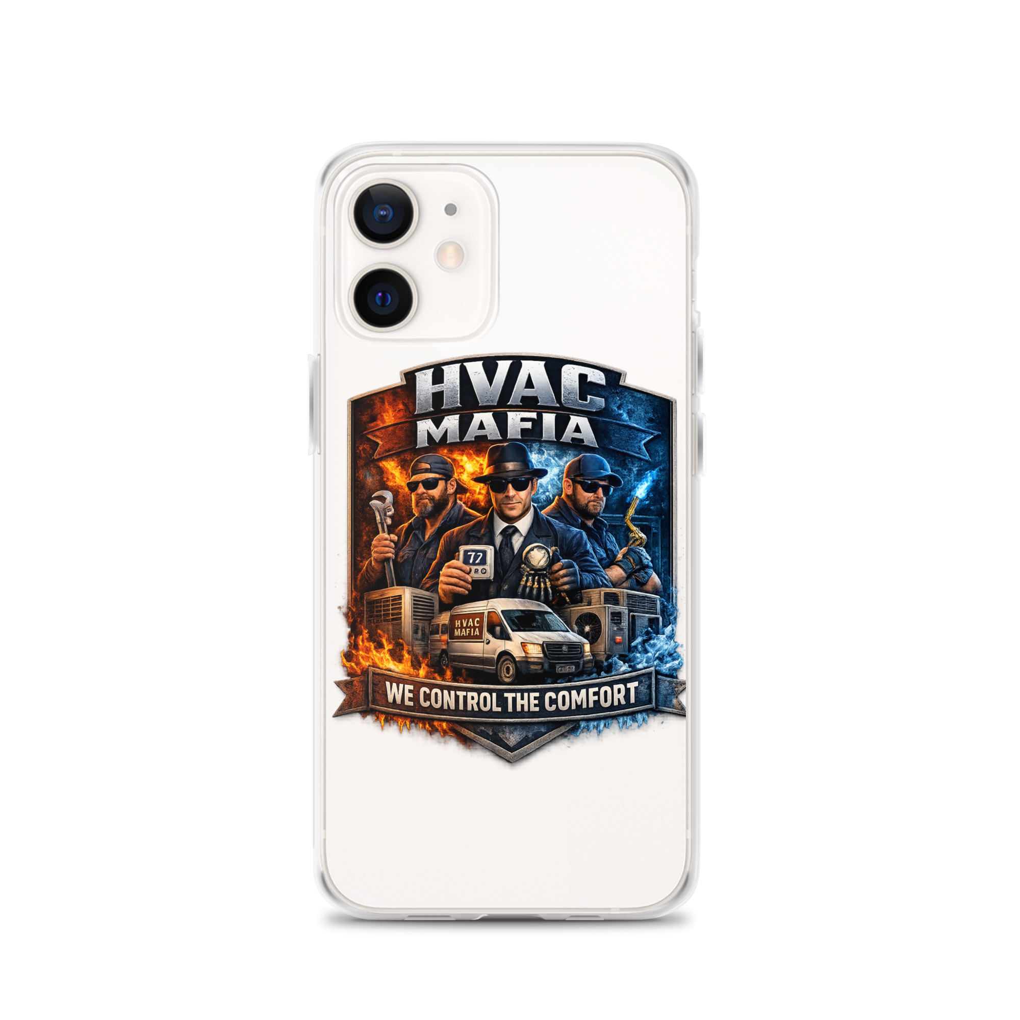 HVAC Mafia Clear Phone Case - Image 45