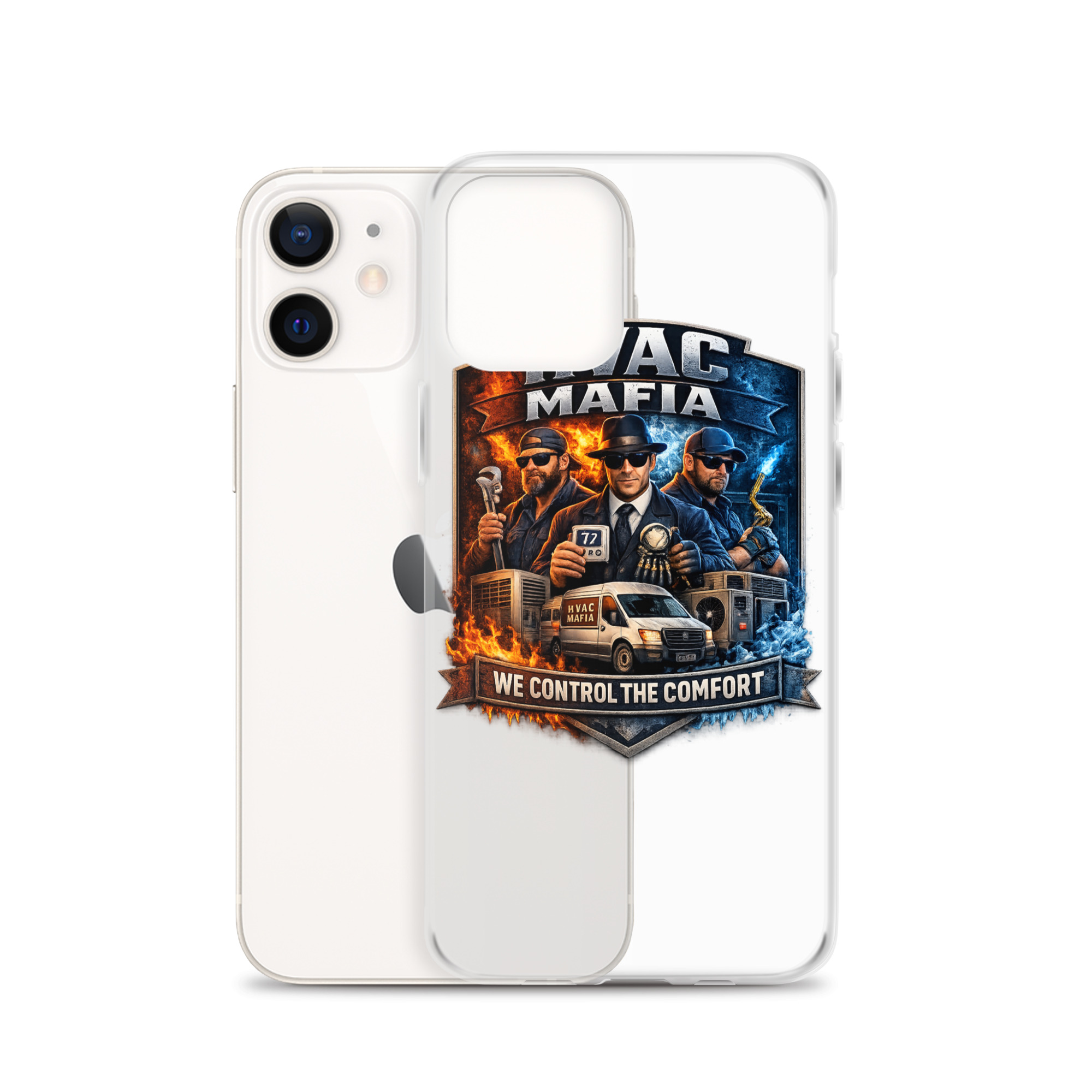 HVAC Mafia Clear Phone Case - Image 6