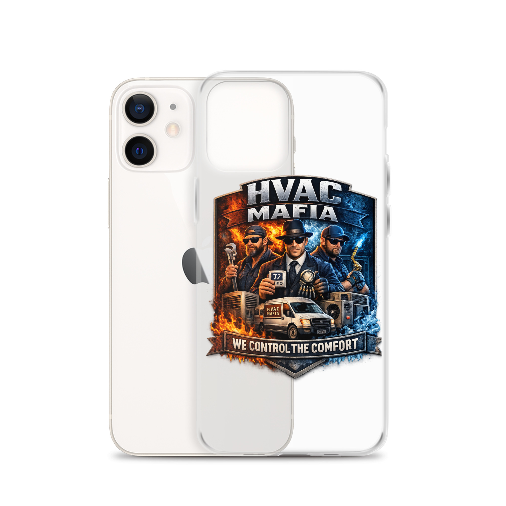 HVAC Mafia Clear Phone Case - Image 46