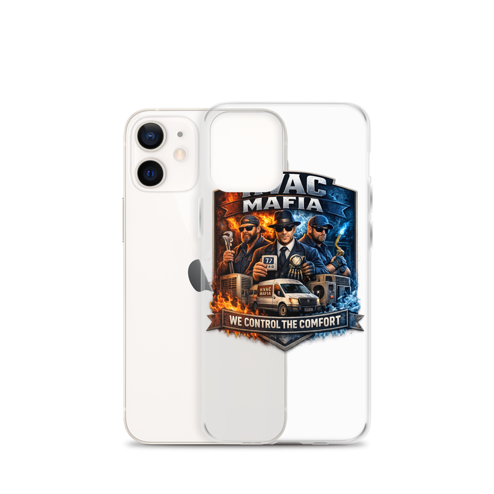 HVAC Mafia Clear Phone Case - Image 3