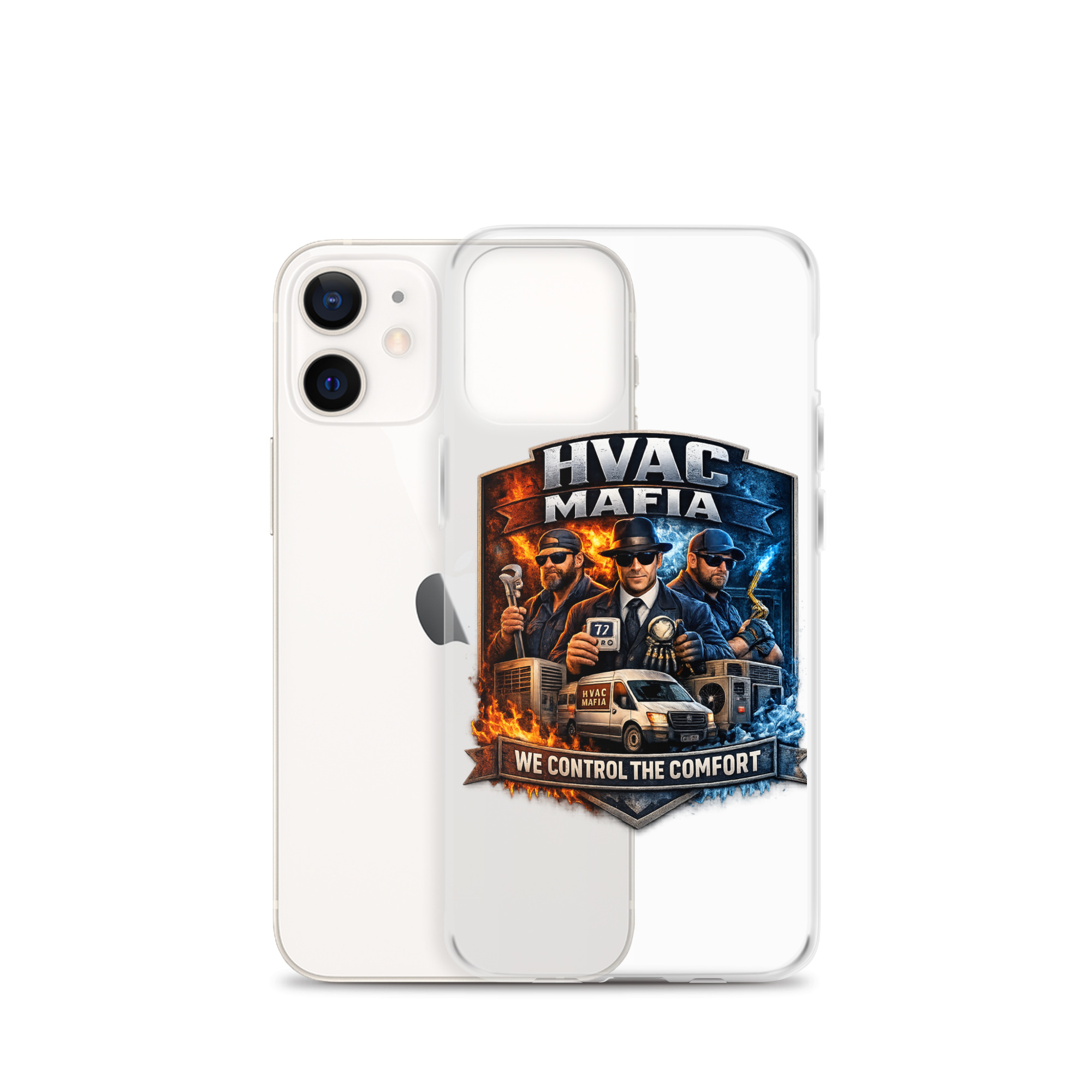 HVAC Mafia Clear Phone Case - Image 40