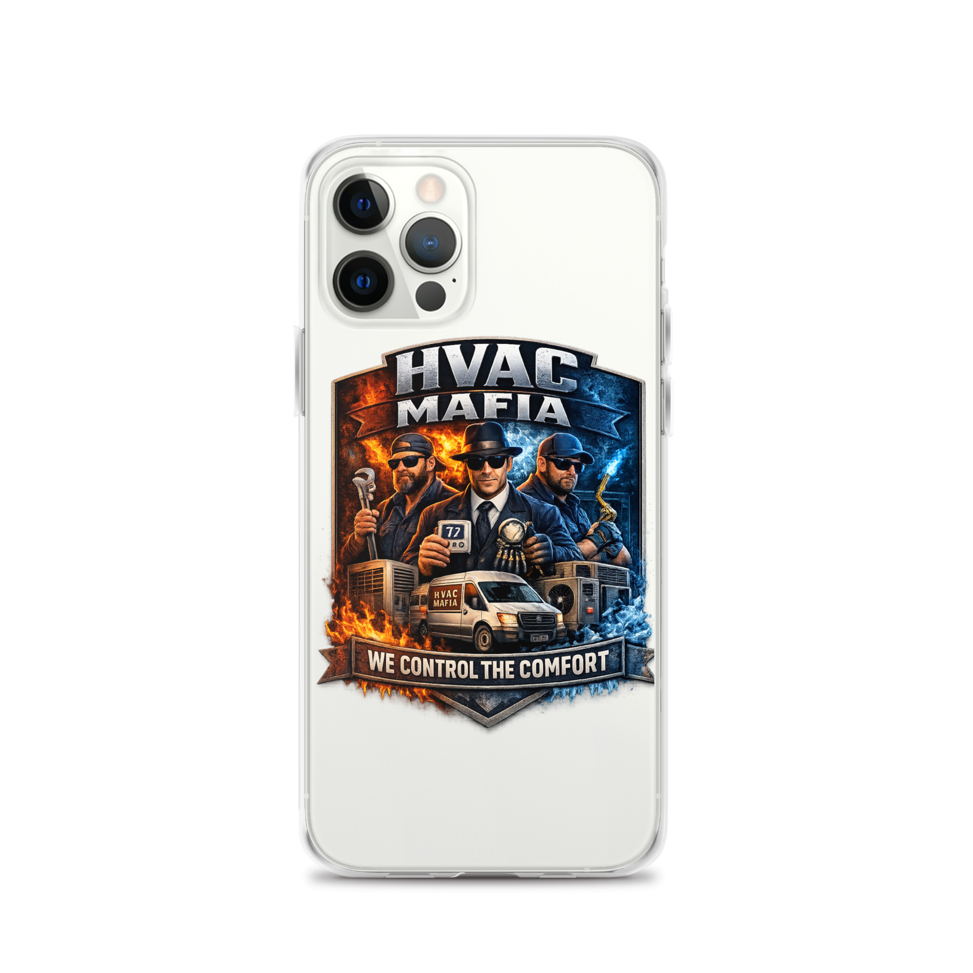 HVAC Mafia Clear Phone Case - Image 43