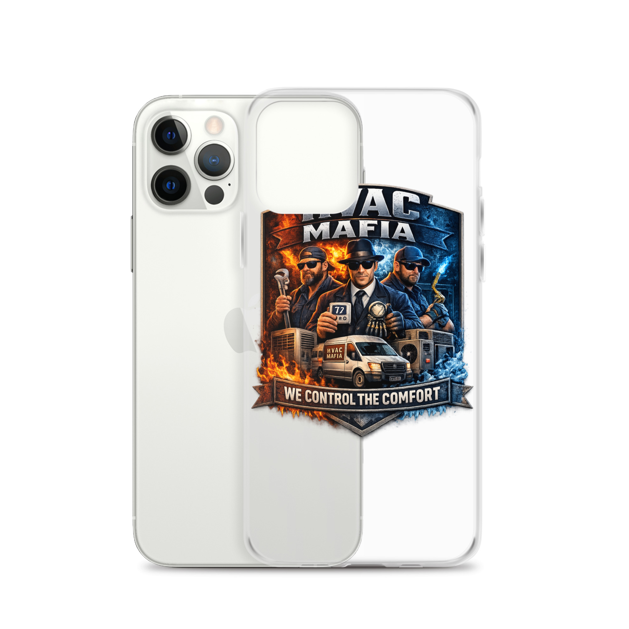 HVAC Mafia Clear Phone Case - Image 5