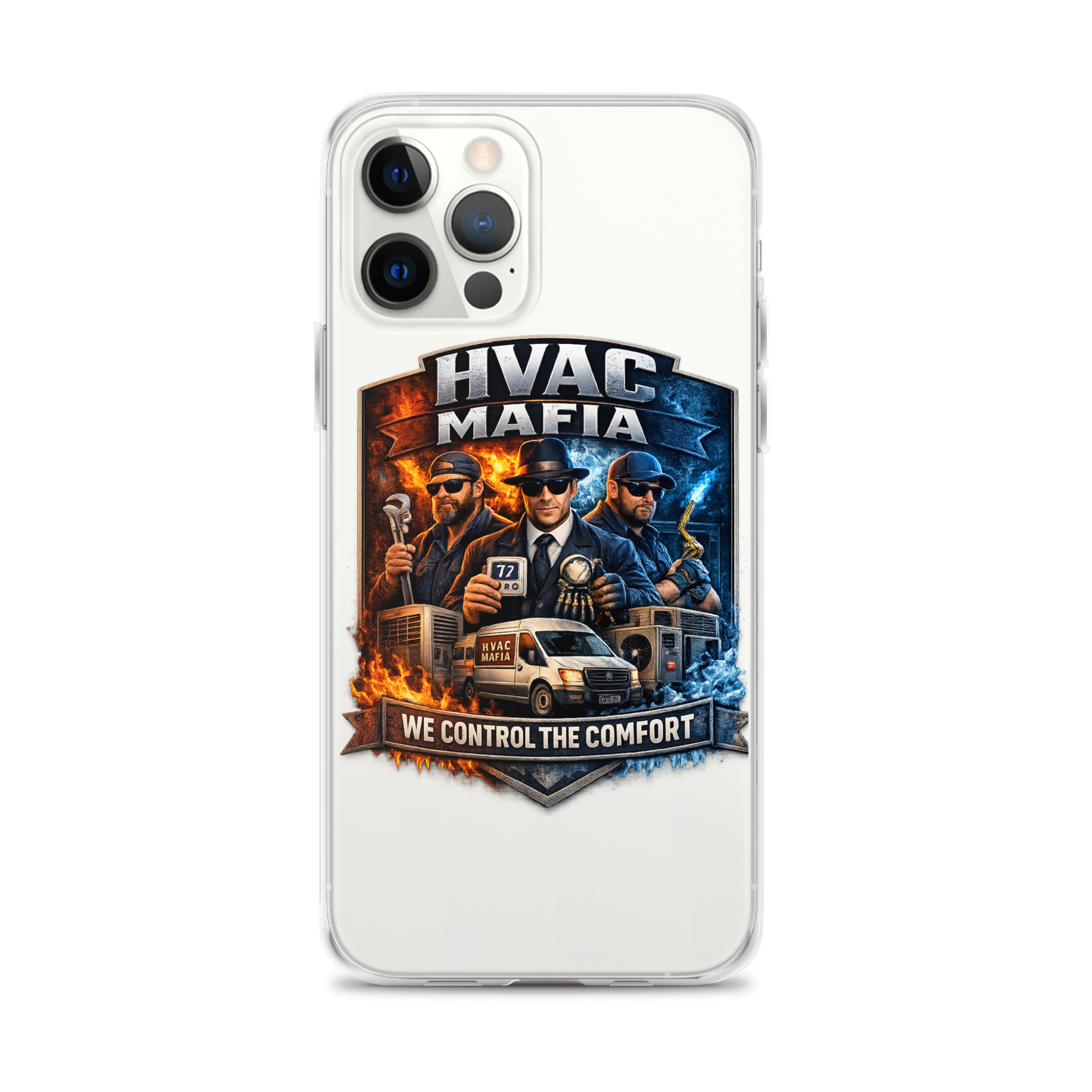 HVAC Mafia Clear Phone Case - Image 41