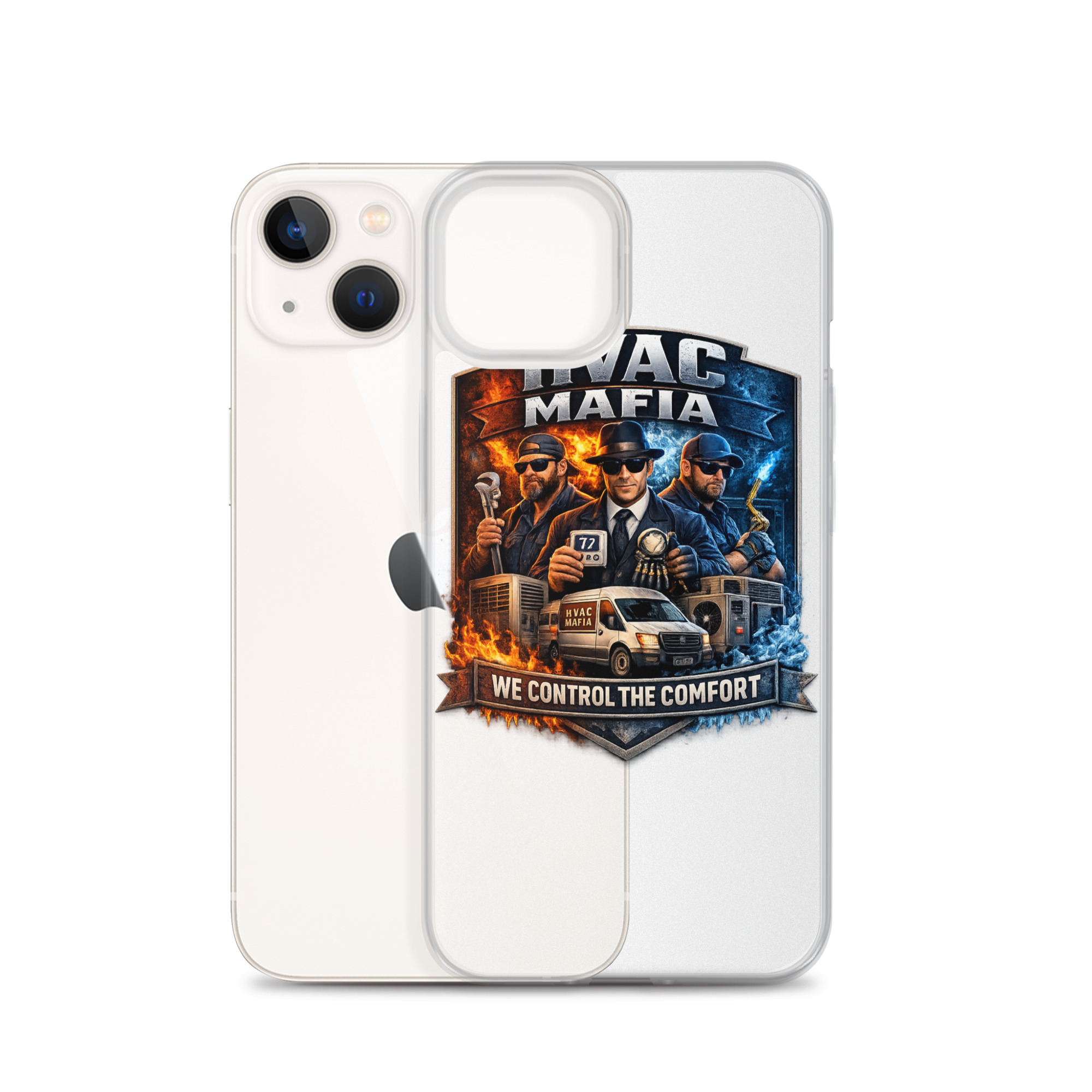 HVAC Mafia Clear Phone Case - Image 10