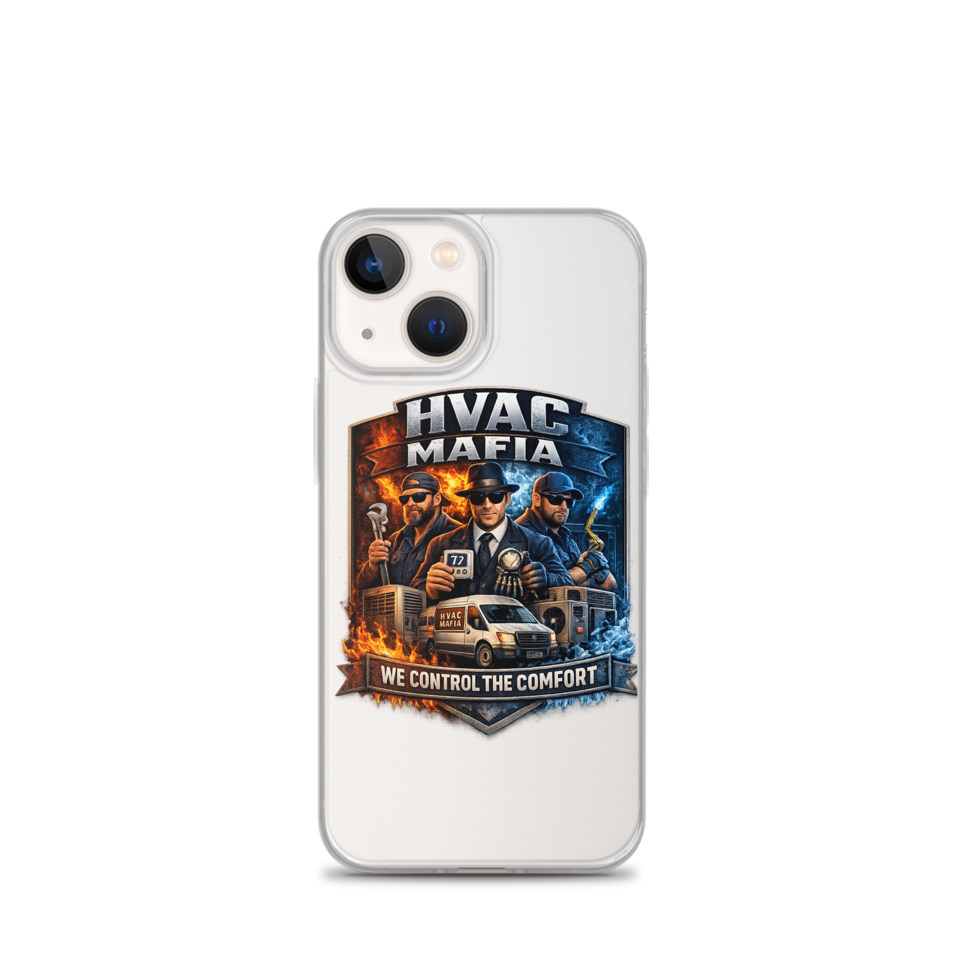 HVAC Mafia Clear Phone Case - Image 47