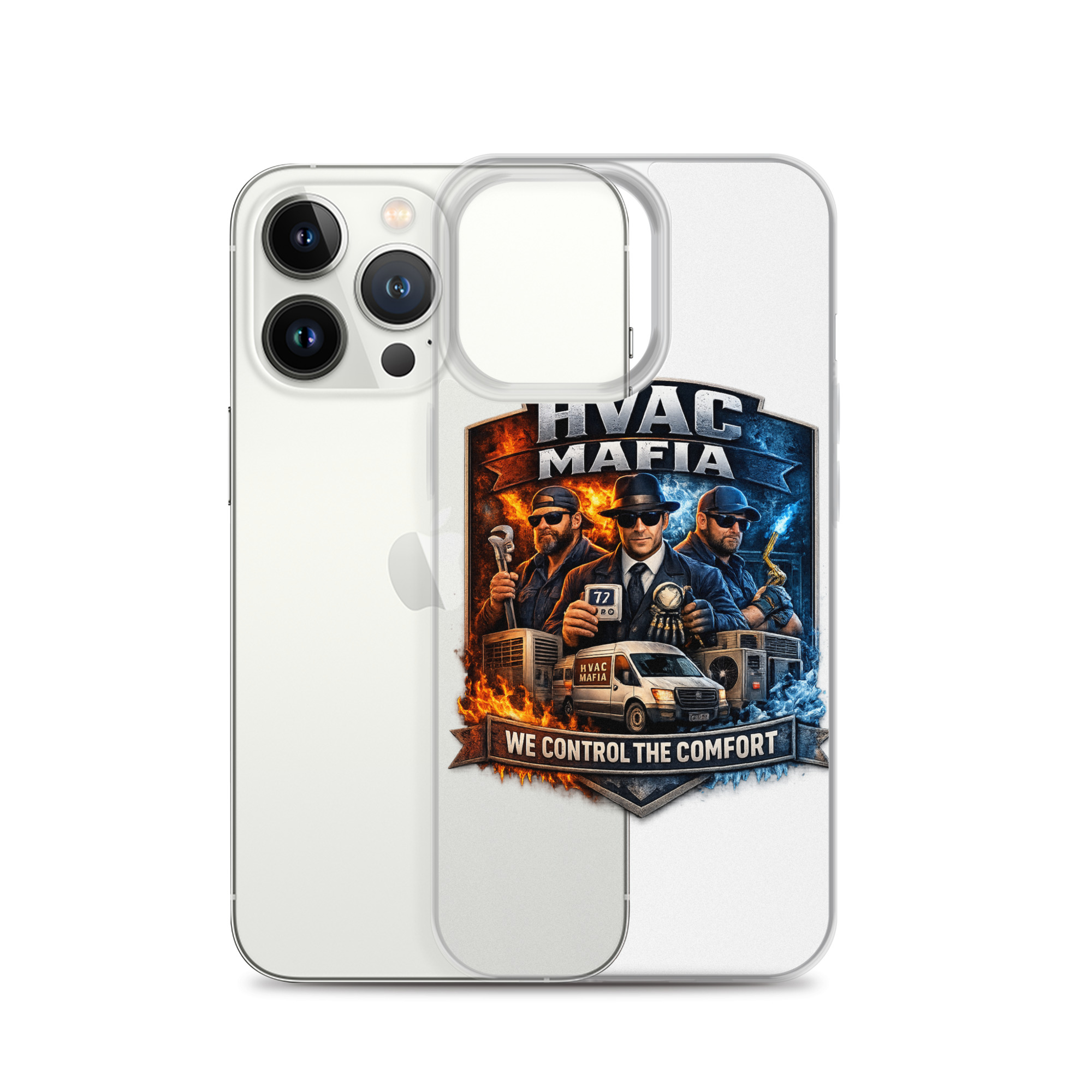 HVAC Mafia Clear Phone Case - Image 52