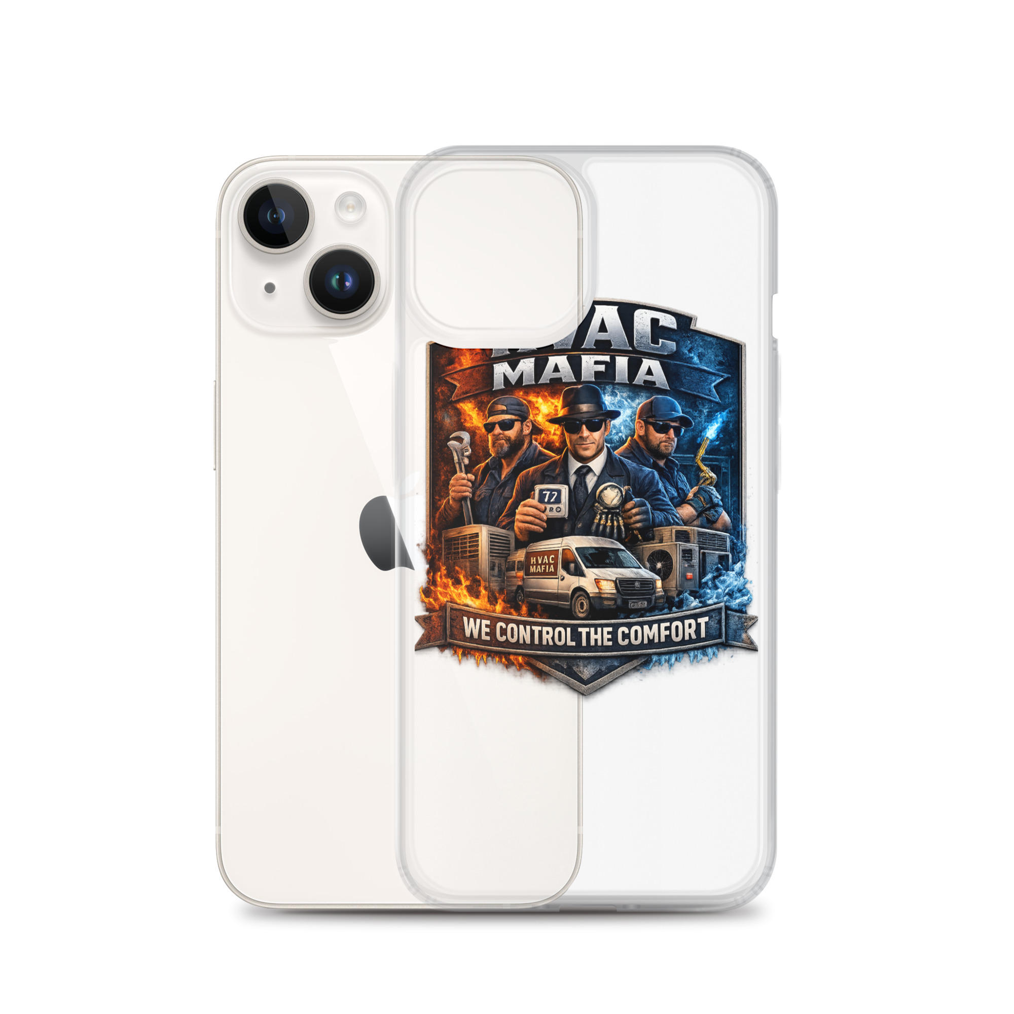 HVAC Mafia Clear Phone Case - Image 14