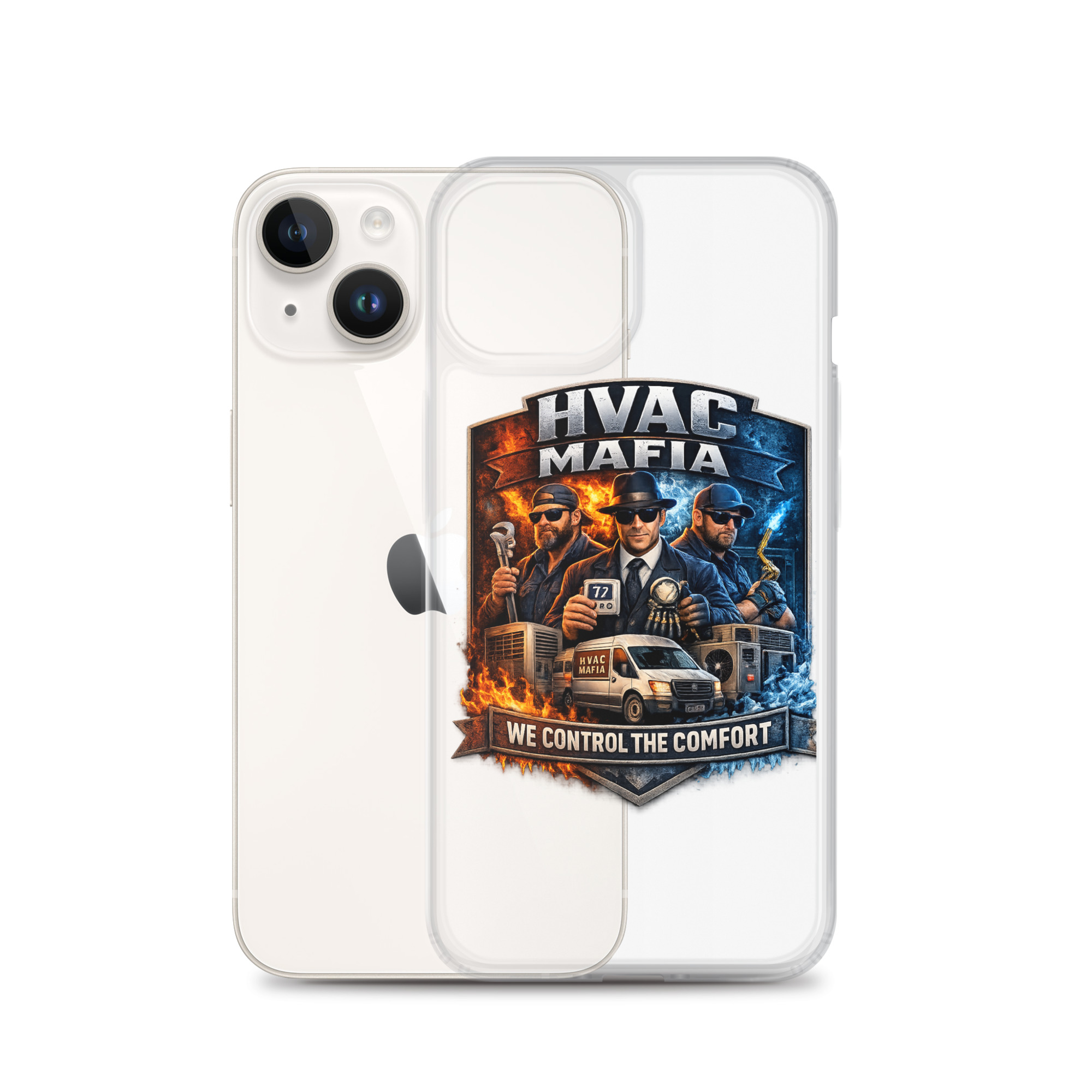 HVAC Mafia Clear Phone Case - Image 62