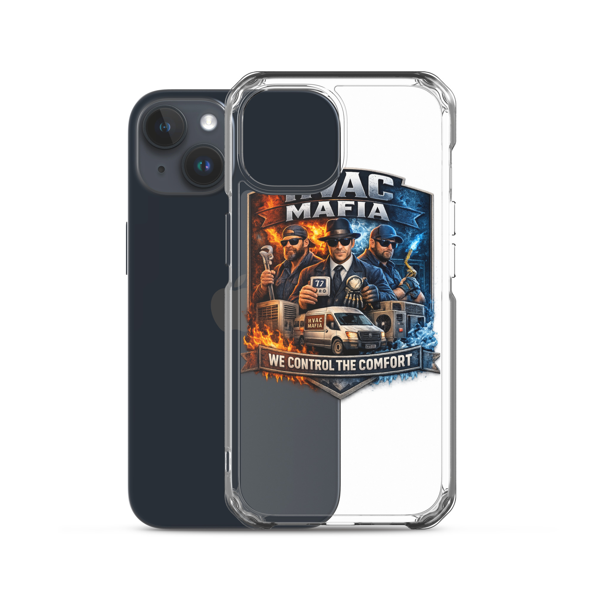 HVAC Mafia Clear Phone Case - Image 18