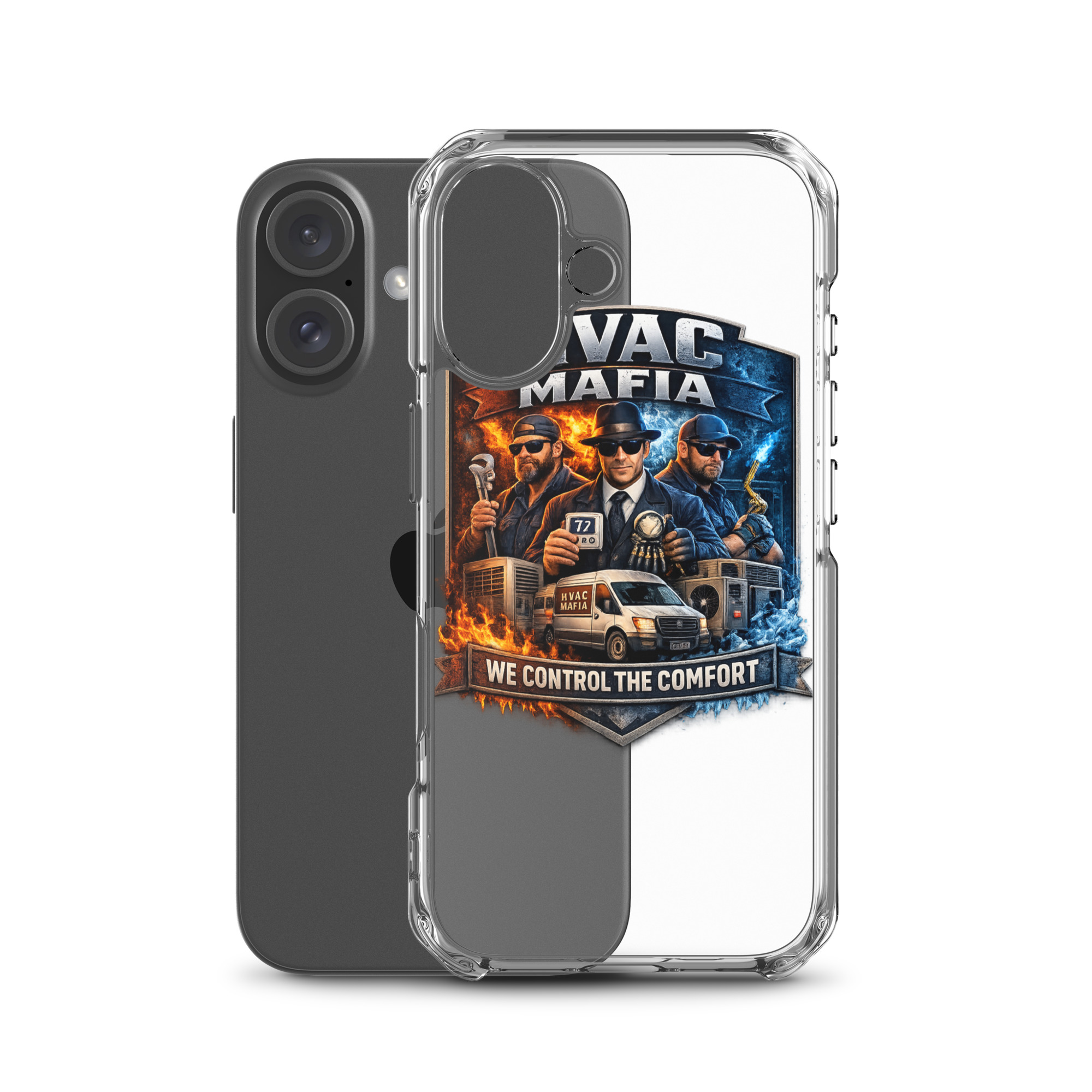 HVAC Mafia Clear Phone Case - Image 22