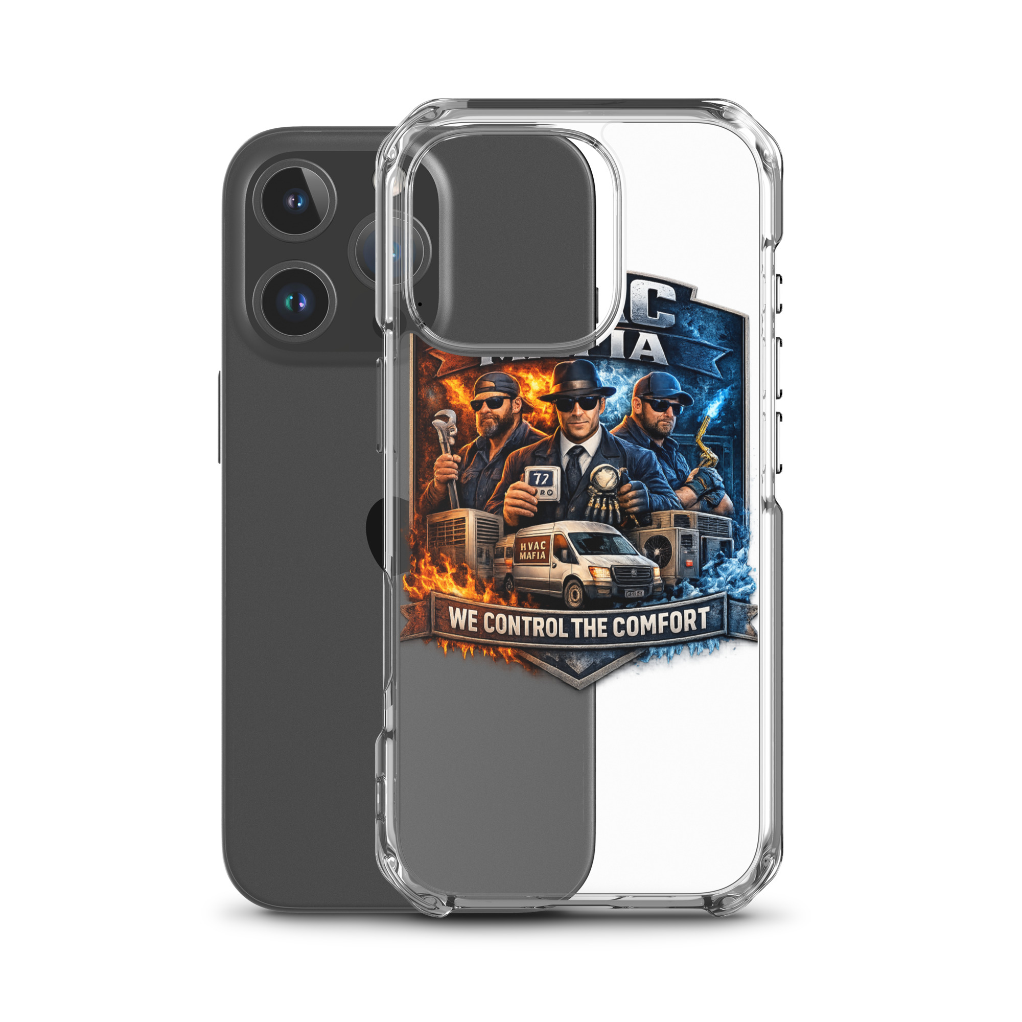 HVAC Mafia Clear Phone Case - Image 21