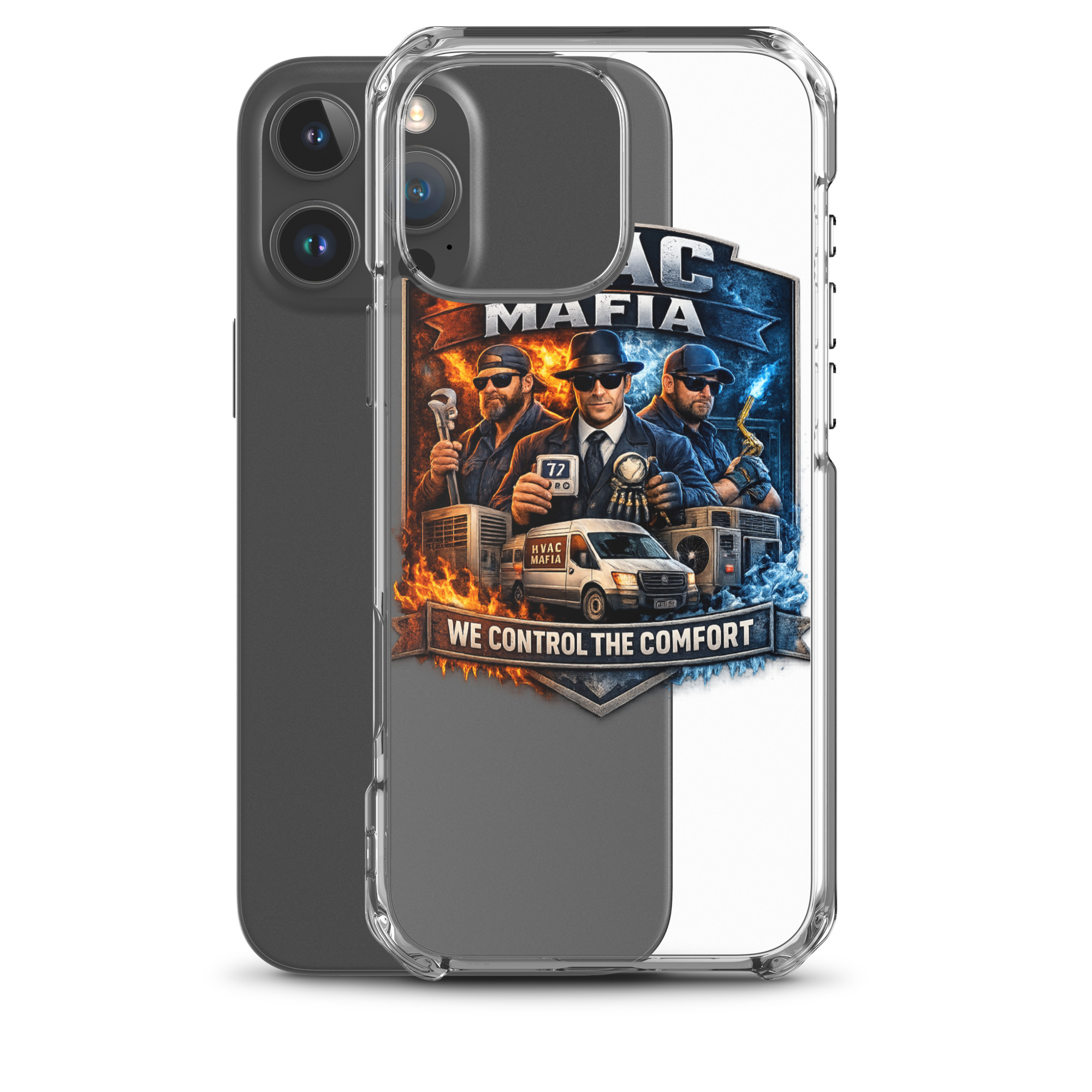 HVAC Mafia Clear Phone Case - Image 20