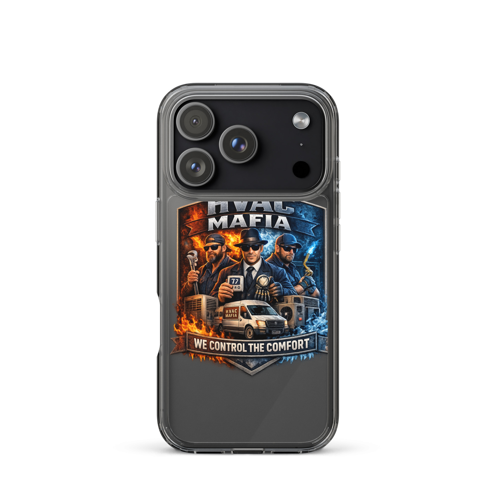 HVAC Mafia Clear Phone Case - Image 81