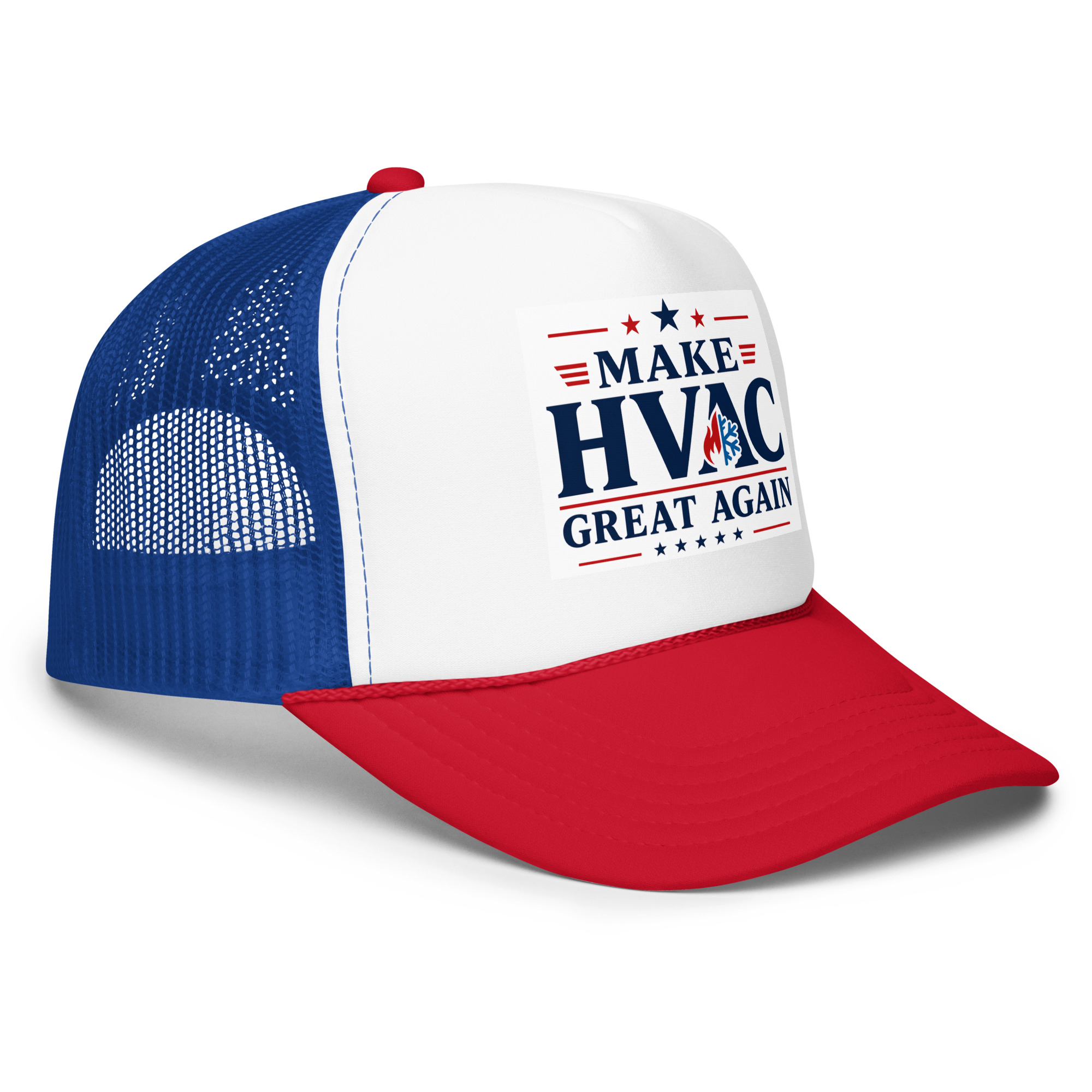 Make HVAC Great Again™ Trucker Hat – Richardson Style Mesh Cap - Image 3