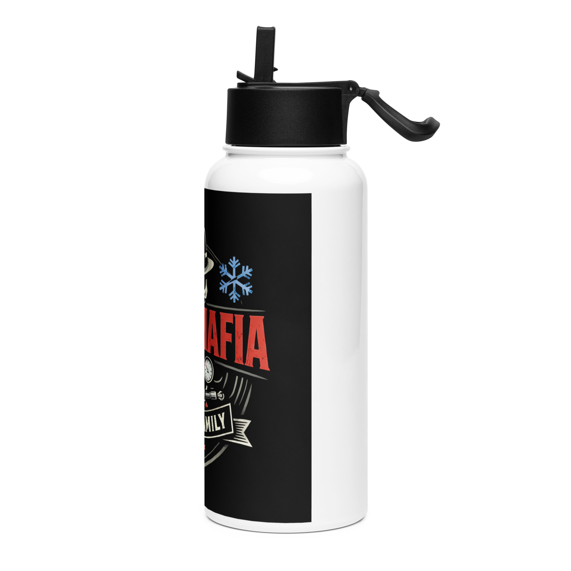 Stainless steel water bottle with a straw lid - Image 3