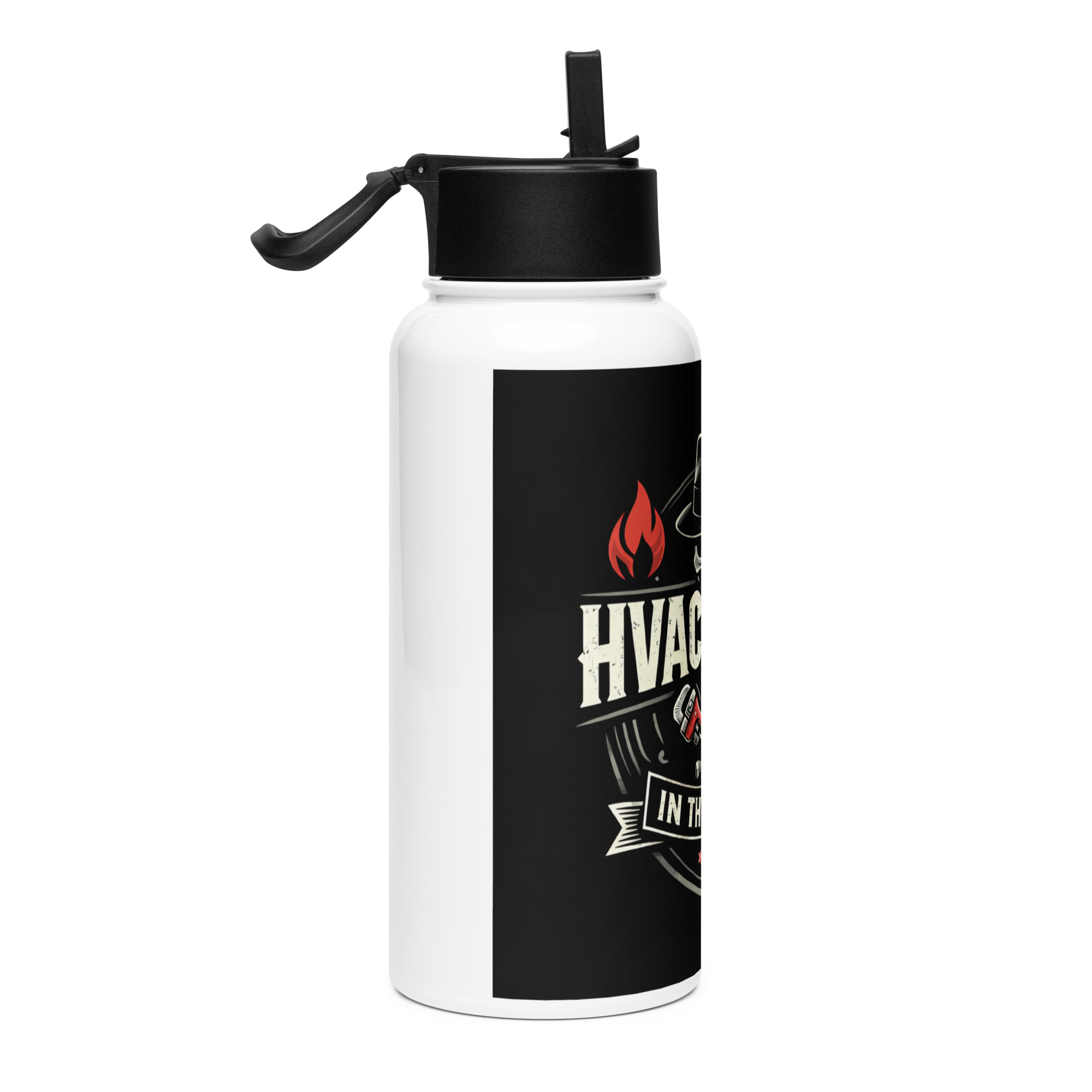 Stainless steel water bottle with a straw lid - Image 4