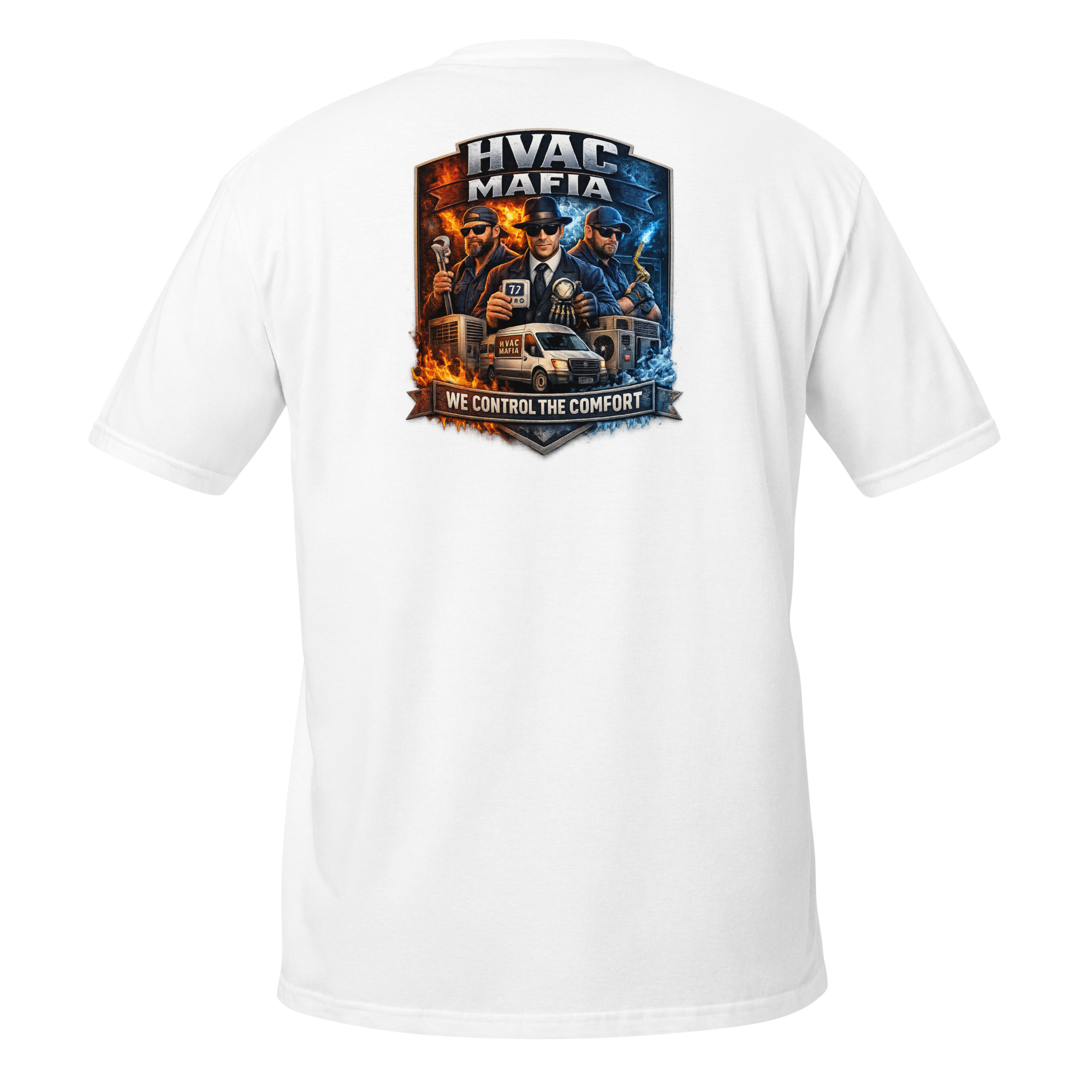 Make HVAC Great Again™ Front & HVAC Mafia Back T-Shirt - Image 2